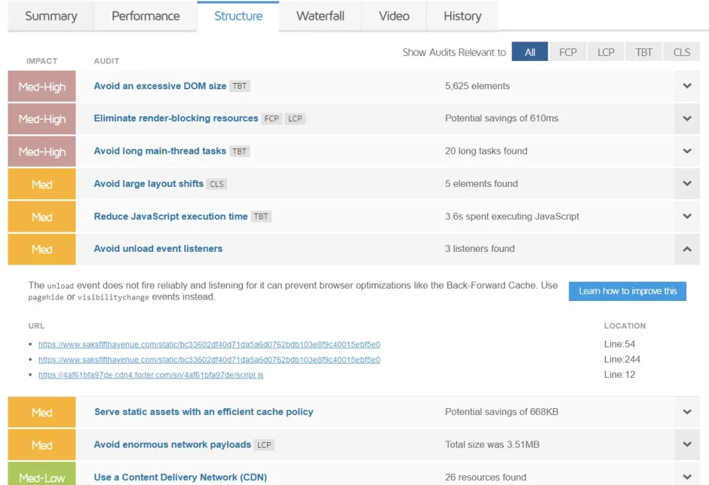 gtmetrix opportunities resutls